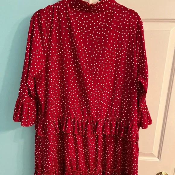 Amazon| Red Polkadot Dress Size XL - Picture 4 of 5